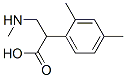 Benzeneacetic acid, 2,4-dimethyl-alpha-[(methylamino)methyl]- (9CI) Structure