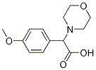 2-(4-メトキシフェニル)-2-モルホリノ酢酸 化学構造式