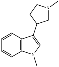 1H-Indole,1-methyl-3-(1-methyl-3-pyrrolidinyl)-(9CI) Structure