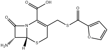 7-AMINO-3-(2-FUROYLTHIOMETHYL)-3-CEPHEM-4-CARBOXYLIC ACID Struktur