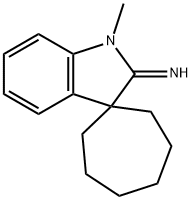 Spiro[cycloheptane-1,3-[3H]indol]-2(1H)-imine, 1-methyl- (9CI) Struktur