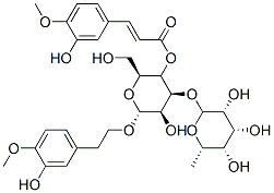 [(2R,3R,4S,5R,6R)-5-hydroxy-6-[2-(3-hydroxy-4-methoxy-phenyl)ethoxy]-2 -(hydroxymethyl)-4-[(2S,3R,4R,5S,6S)-3,4,5-trihydroxy-6-methyl-oxan-2- yl]oxy-oxan-3-yl] (E)-3-(3-hydroxy-4-methoxy-phenyl)prop-2-enoate,80377-39-5,结构式