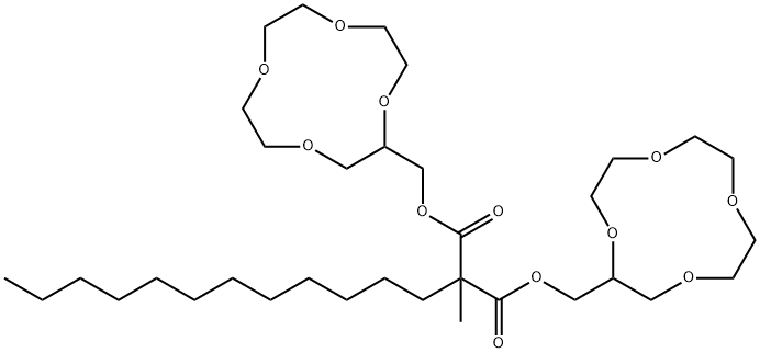 BIS[(12-CROWN-4)METHYL] DODECYLMETHYLMALONATE Structure