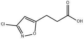 3-(3-氯代异恶唑-5-基)丙酸, 80403-82-3, 结构式