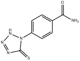 1-(4-CARBAMOYLPHENYL)-5-MERCAPTOTETRAZOLE Struktur