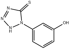 1,2-ジヒドロ-1-(3-ヒドロキシフェニル)-5H-テトラゾール-5-チオン 化学構造式