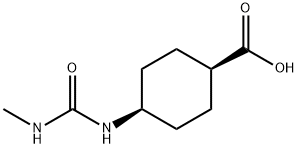 Cyclohexanecarboxylic acid, 4-[[(methylamino)carbonyl]amino]-, cis- (9CI) 结构式