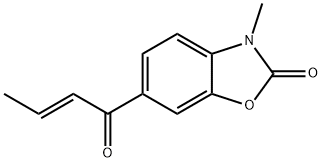 6-Crotonoyl-3-methylbenzoxazol-2(3H)-one Struktur