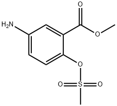 Methyl 5-amino-2-methansulfonyloxybenzoate Structure