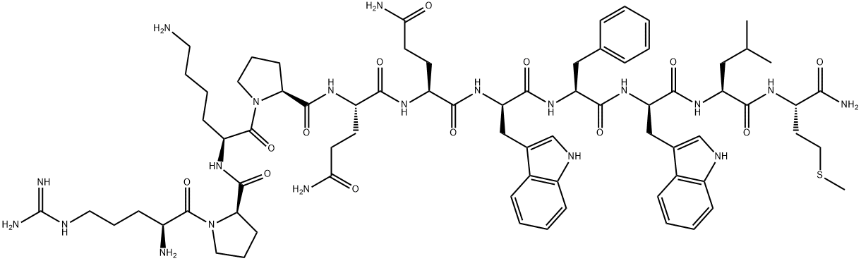 [D-PRO2, D-TRP7,9]-SUBSTANCE P Struktur