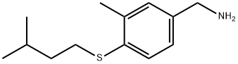 Benzenemethanamine, 3-methyl-4-[(3-methylbutyl)thio]- (9CI) Struktur
