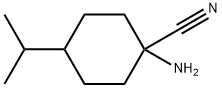 Cyclohexanecarbonitrile, 1-amino-4-(1-methylethyl)- (9CI) 结构式