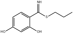 Benzenecarboximidothioic acid, 2,4-dihydroxy-, propyl ester (9CI) Struktur
