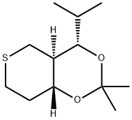 4H,5H-Thiopyrano[4,3-d]-1,3-dioxin,tetrahydro-2,2-dimethyl-4-(1-methylethyl)-,(4S,4aR,8aR)-(9CI) Structure