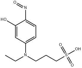 3-(N-ETHYL-3-HYDROXY-4-NITROSOANILINO) PROPANSULFONIC ACID, 80459-17-2, 结构式