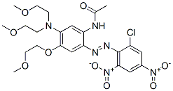 N-[5-[bis(2-methoxyethyl)amino]-2-[(2-chloro-4,6-dinitrophenyl)azo]-4-(2-methoxyethoxy)phenyl]acetamide Structure