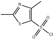 2,4-ジメチル-1,3-チアゾール-5-スルホニルクロリド 化学構造式