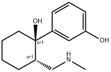 3-[2α-[(メチルアミノ)メチル]-1β-ヒドロキシシクロヘキサン-1-イル]フェノール 化学構造式