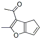 Ethanone, 1-(2-methyl-4H-cyclopenta[b]furan-3-yl)- (9CI) Structure