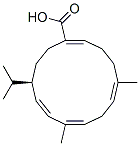 (1Z,5E,8Z,10E,12R)-5,9-Dimethyl-12-isopropyl-1,5,8,10-cyclotetradecatetrene-1-carboxylic acid 结构式
