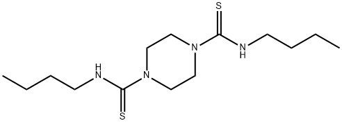 N,N'-dibutylpiperazine-1,4-dithiocarboxamide Structure