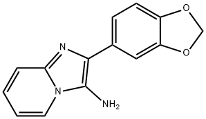 2-Benzo[1,3]dioxol-5-yl-imidazo[1,2-a]pyridin-3-ylamine, 80493-81-8, 结构式