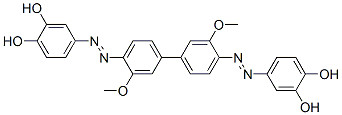 4,4'-[(3,3'-Dimethoxy[1,1'-biphenyl]-4,4'-diyl)bis(azo)]bis-1,2-benzenediol|