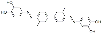 4,4'-[(3,3'-Dimethyl[1,1'-biphenyl]-4,4'-diyl)bis(azo)]bispyrocatechol Structure