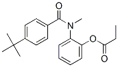 Benzamide, 4-(1,1-dimethylethyl)-N-methyl-N-(2-(1-oxopropoxy)phenyl)- Structure