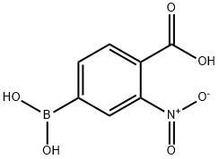 3-硝基-4-羧基苯硼酸 结构式