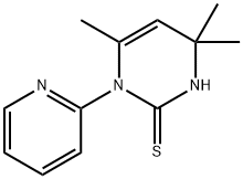 3,4-Dihydro-4,4,6-trimethyl-1-(pyridin-2-yl)-2(1H)-pyrimidinethione 结构式
