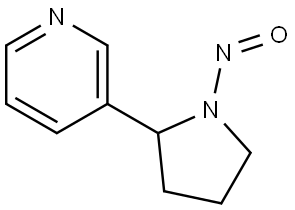 N′-ニトロソノルニコチン 化学構造式