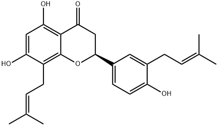 山豆根黄烷酮A 结构式