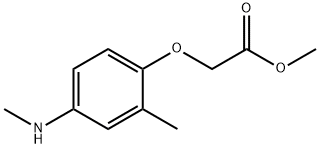 Acetic acid, [2-methyl-4-(methylamino)phenoxy]-, methyl ester (9CI) Struktur