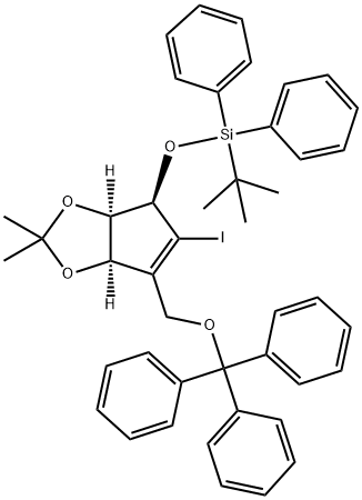 4H-Cyclopenta-1,3-dioxole, 4-[[(1,1-diMethylethyl)diphenylsilyl]oxy]-3a,6a-dihydro-5-iodo-2,2-diMethyl-6-[(triphenylMethoxy)Methyl]-, (3aR,4R,6aR)-