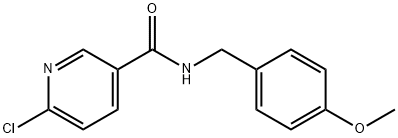 6-CHLORO-N-(4-METHOXY-BENZYL)-NICOTINAMIDE 结构式