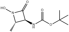 叔丁基((2S,3S)-1-羟基-2-甲基-4-氧代氮杂环丁烷-3-基)氨基甲酸酯, 80542-48-9, 结构式