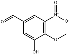 3-hydroxy-4-methoxy-5-nitrobenzaldehyde Struktur