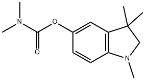 N,N-dimethylcarbamic acid 2,3-dihydro-1,3,3-trimethylindol-5-yl ester Struktur