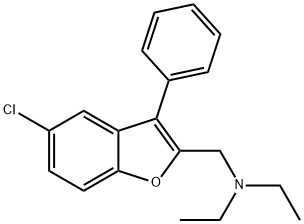 BENZOFURAN, 5-CHLORO-2-(DIETHYLAMINOMETHYL)-3-PHENYL- Struktur