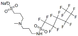 sodium 3-[methyl[3-[[(tridecafluorohexyl)sulphonyl]amino]propyl]amino]propanesulphonate Struktur