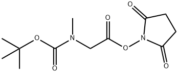 BOC-SAR-OSU;BOC-N-METHYLGLYCINE N-HYDROXYSUCCINIMIDE ESTER,80621-90-5,结构式