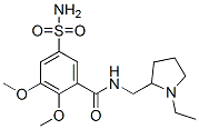5-(aminosulphonyl)-N-[(1-ethyl-2-pyrrolidinyl)methyl]-2,3-dimethoxybenzamide Structure