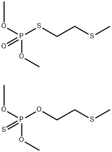 チオりん酸O,O-ジメチルO-[2-(メチルチオ)エチル]/チオりん酸O,O-ジメチルS-[2-(メチルチオ)エチル] 化学構造式