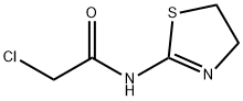 2-クロロ-N-(4,5-ジヒドロ-1,3-チアゾール-2-イル)アセトアミド 化学構造式