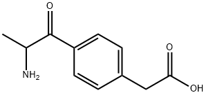 Benzeneacetic  acid,  4-(2-amino-1-oxopropyl)- 结构式