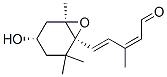 [1S-[1alpha(2Z,4E),4alpha,6alpha]]-5-(4-hydroxy-2,2,6-trimethyl-7-oxabicyclo[4.1.0]hept-1-yl)-3-methylpenta-2,4-dienal Struktur