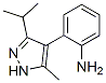 Benzenamine, 2-[5-methyl-3-(1-methylethyl)-1H-pyrazol-4-yl]- (9CI) Structure