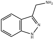 3-(アミノメチル)-1H-インダゾール 化学構造式