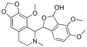 1,3-ジヒドロ-6,7-ジメトキシ-3-[(5,6,7,8-テトラヒドロ-4-メトキシ-6-メチル-1,3-ジオキソロ[4,5-g]イソキノリン)-5-イル]イソベンゾフラン-1-オール 化学構造式